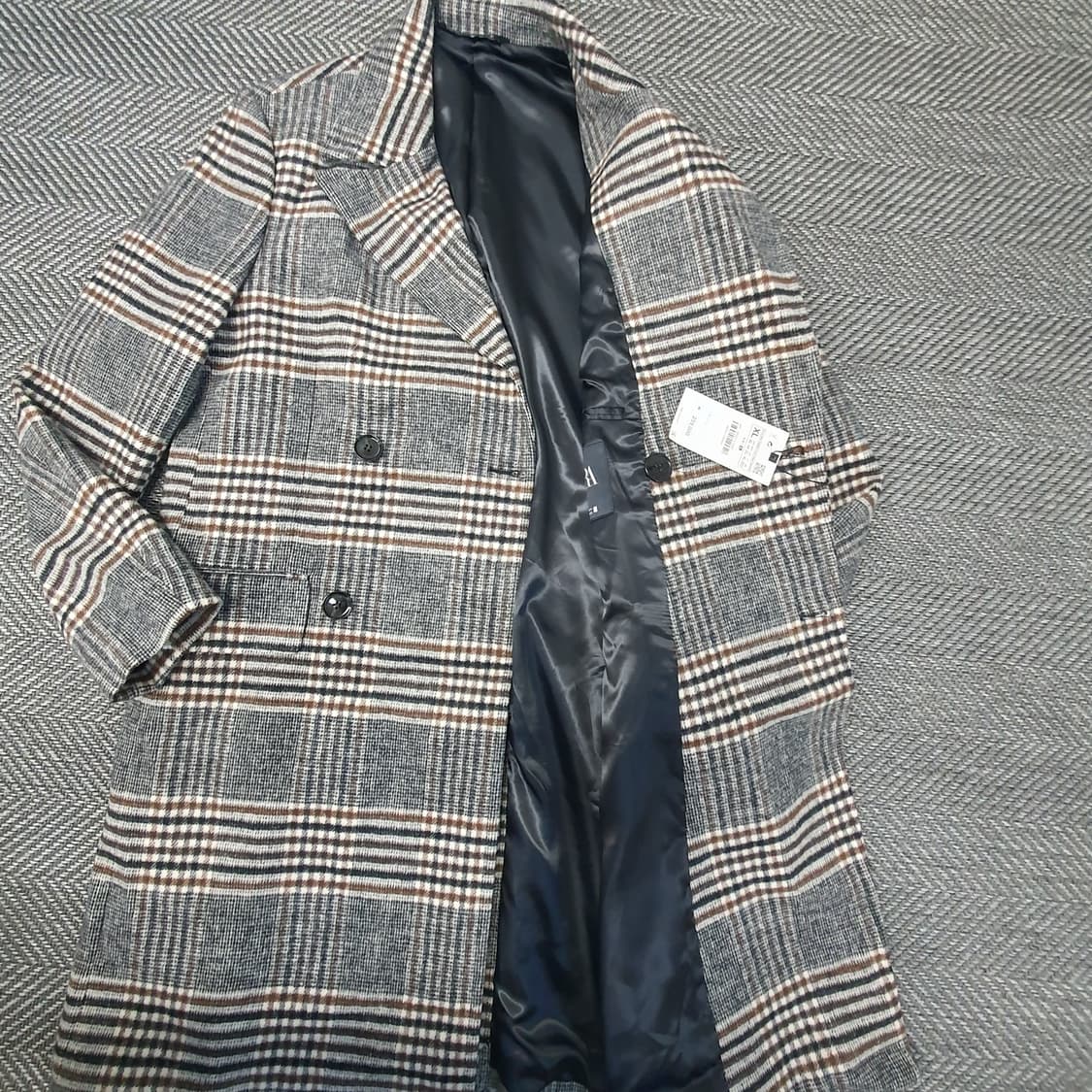 미착용 자라 더블버튼 모직 롱코트 남자105 상품이미지7