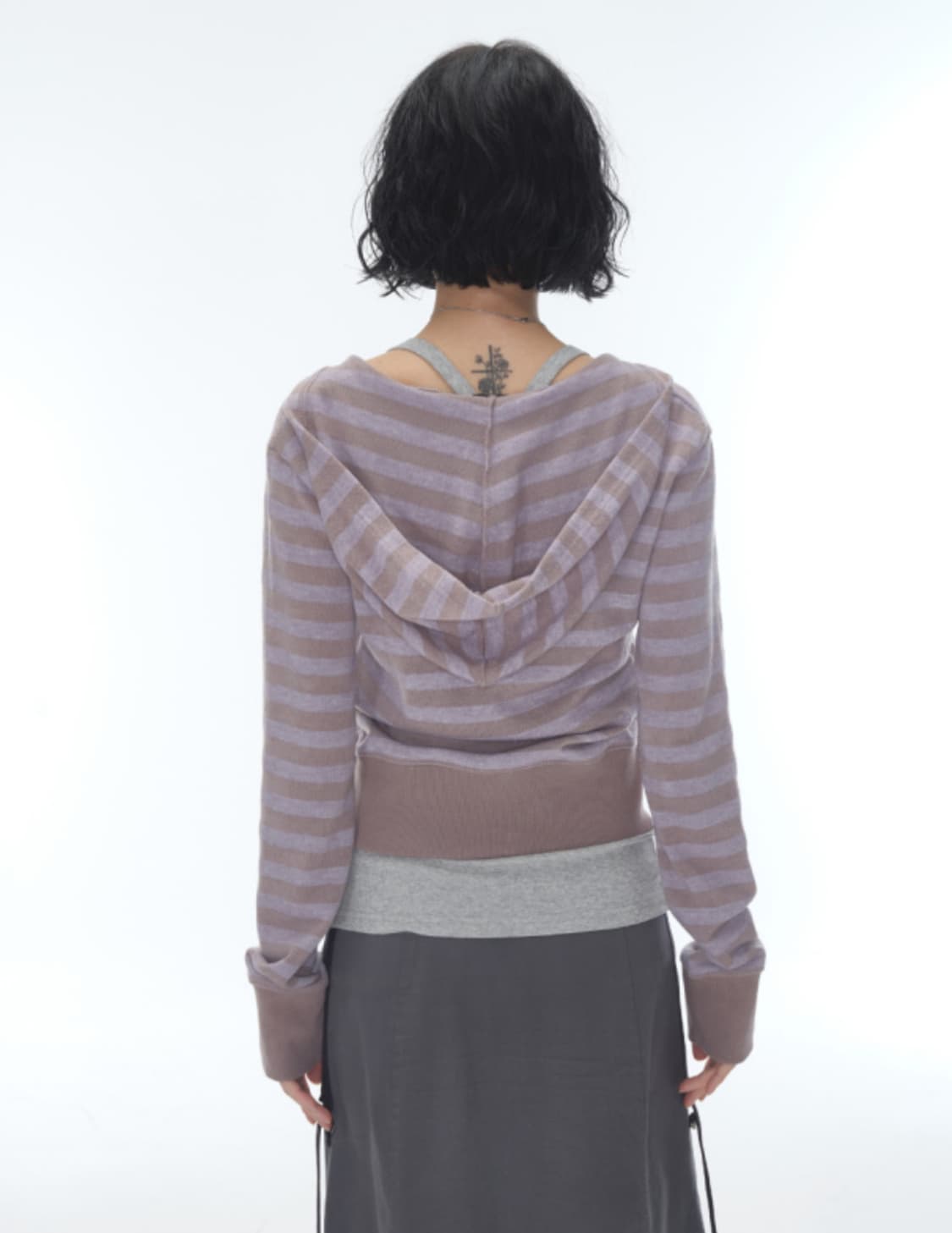 ason lily stripe hoodie purple 상품이미지2