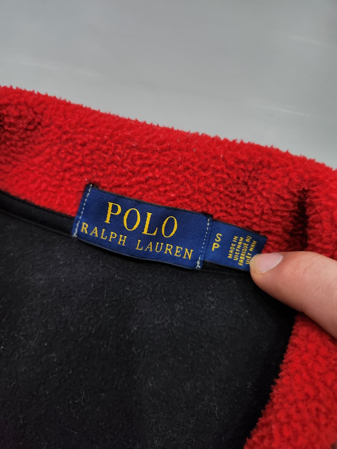 폴로 랄프로렌 90's USA 성조기 하프집업 플리스 S 상품이미지7