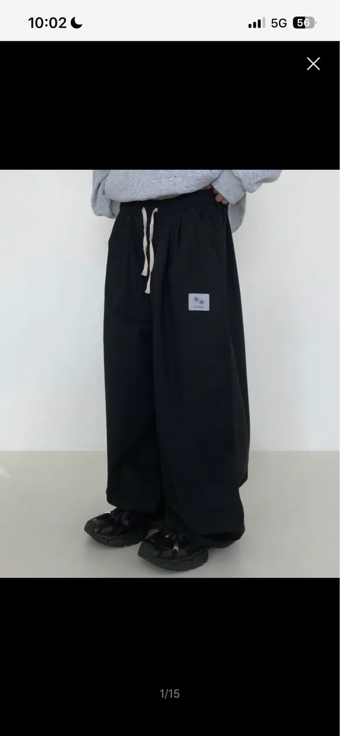 코르빈 핀턱 와이드 밴딩 팬츠 상품이미지1