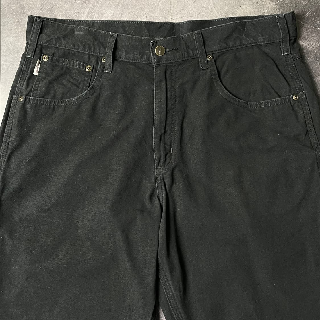 CARHARTT 칼하트 B159 블랙 가죽탭 카펜터 팬츠 A0086813 상품이미지2