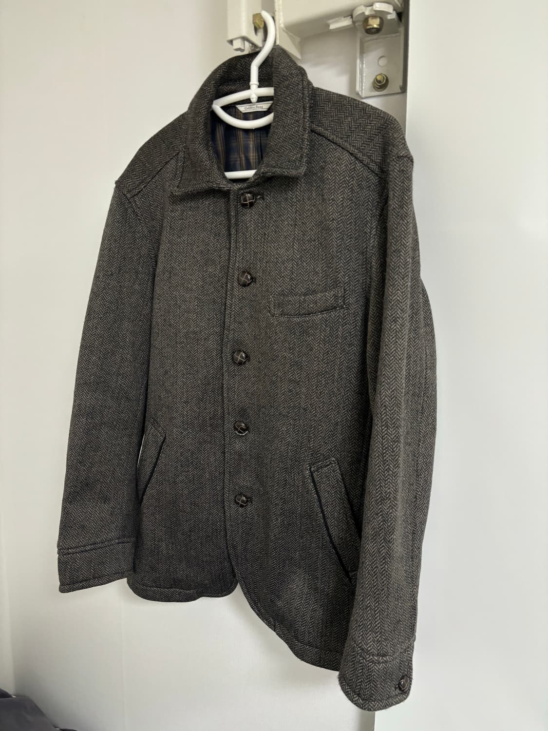 골든베어 재팬 해링본 트위드 울 자켓 상품이미지2