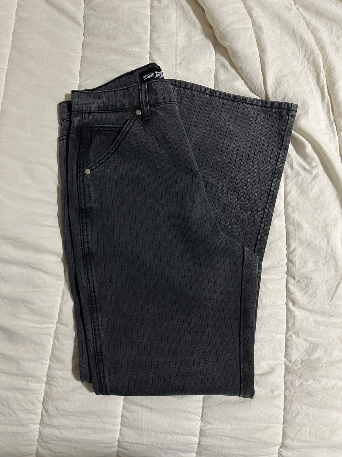 스웨이드 slim flare denim [Gray] 상품이미지4