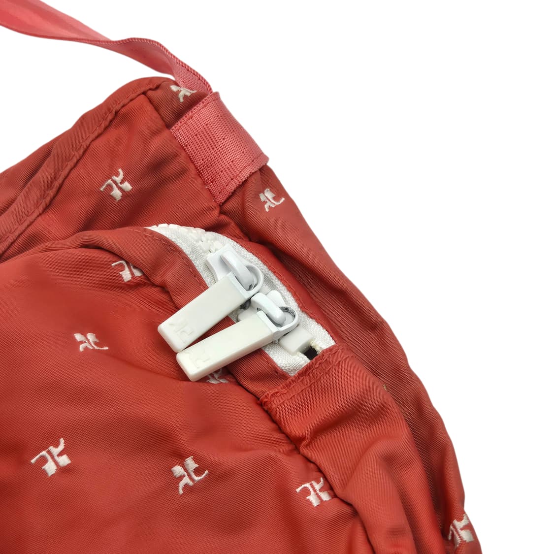 90s 프랑스 꾸레쥬 핑크 스포티 크로스&숄더백 상품이미지3