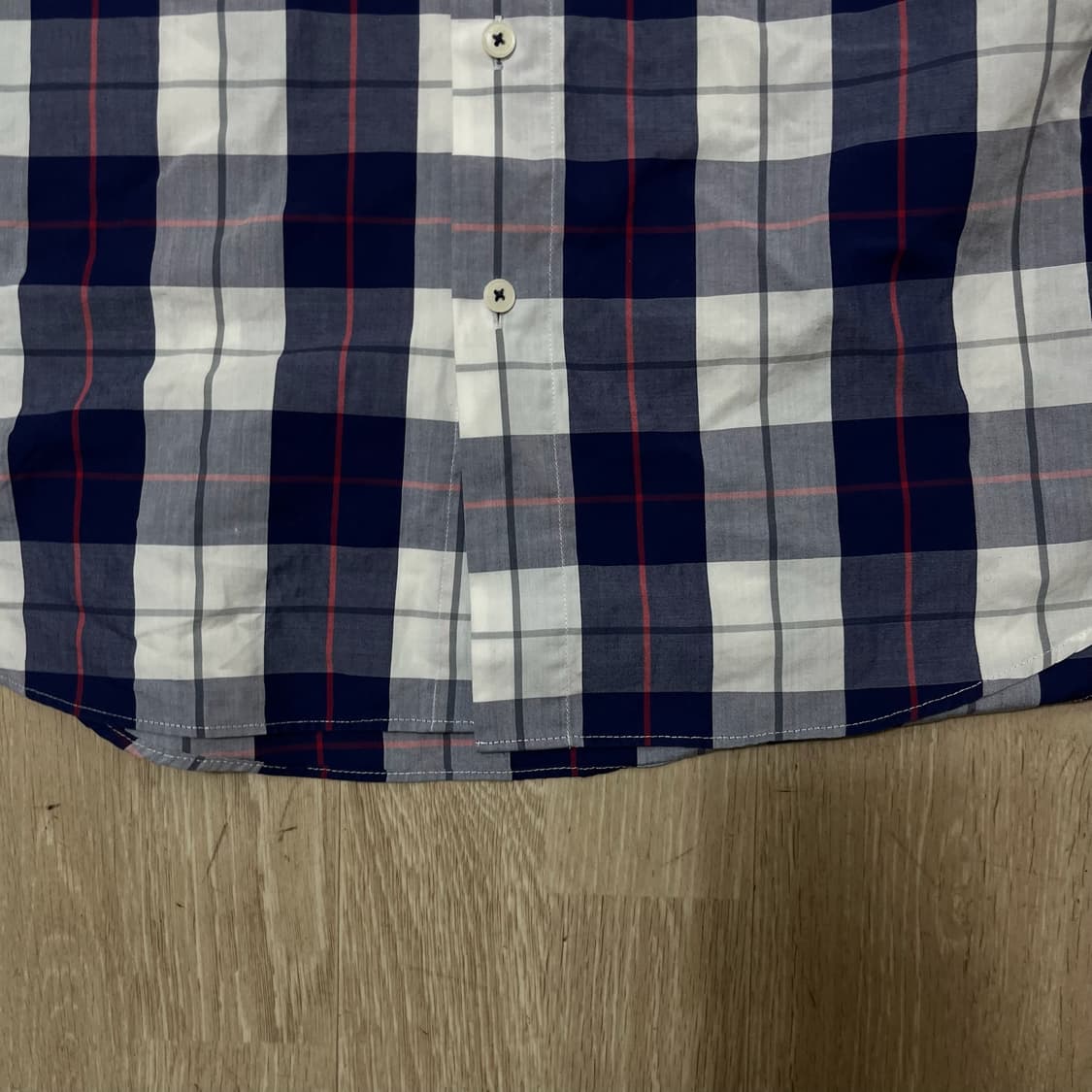 닥스 런던 남성 체크 반팔셔츠 XL/105 상품이미지4