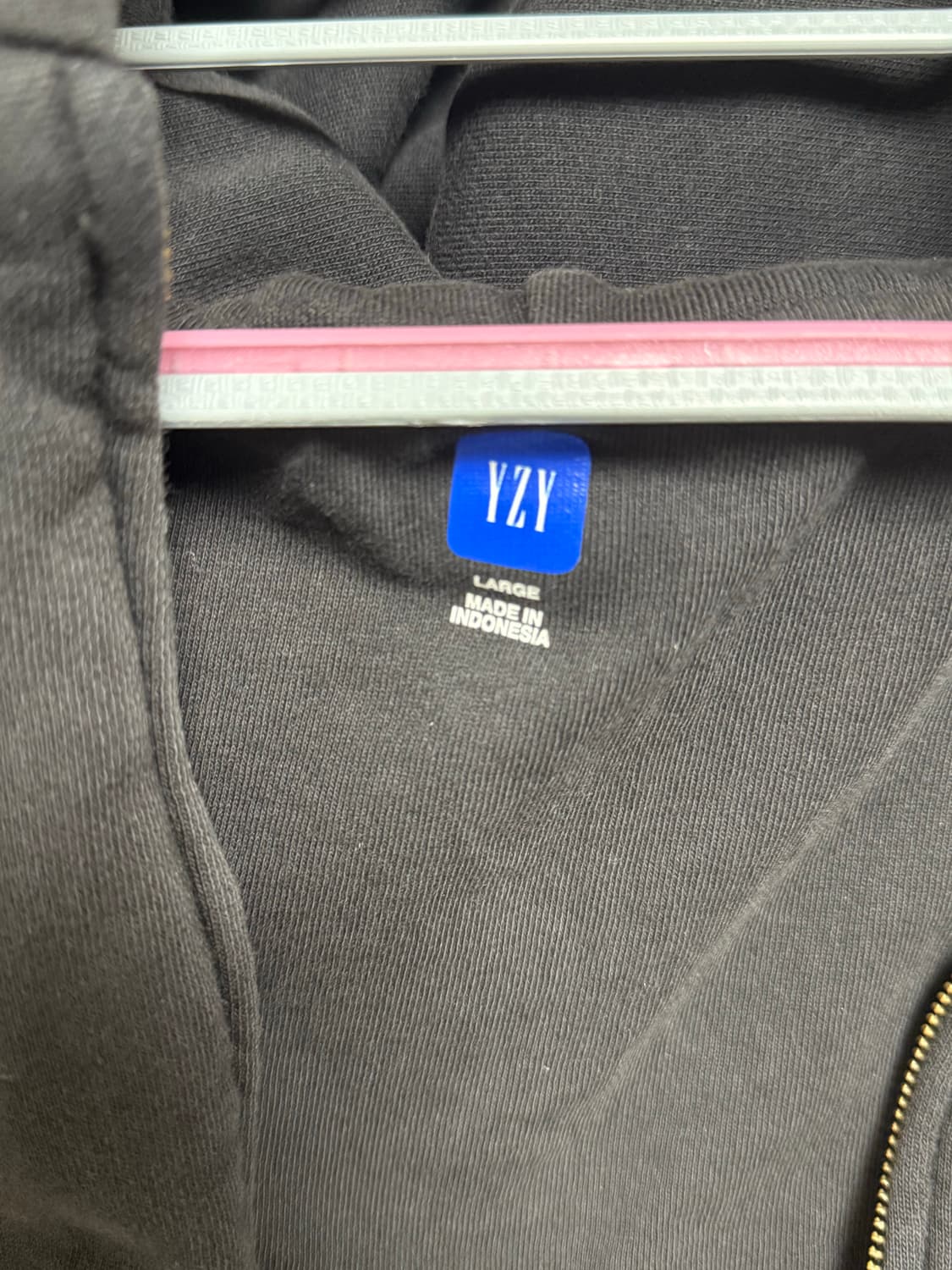 이지 YZY 집업 후드 블랙 상품이미지8