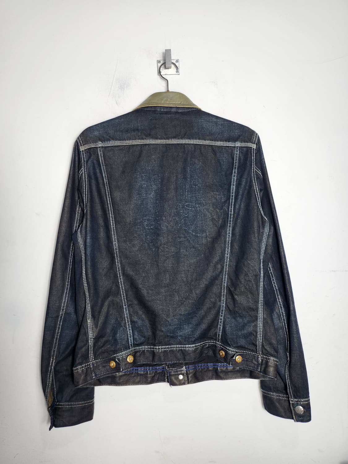 디젤 레더 카라 데님 워크 자켓 상품이미지8