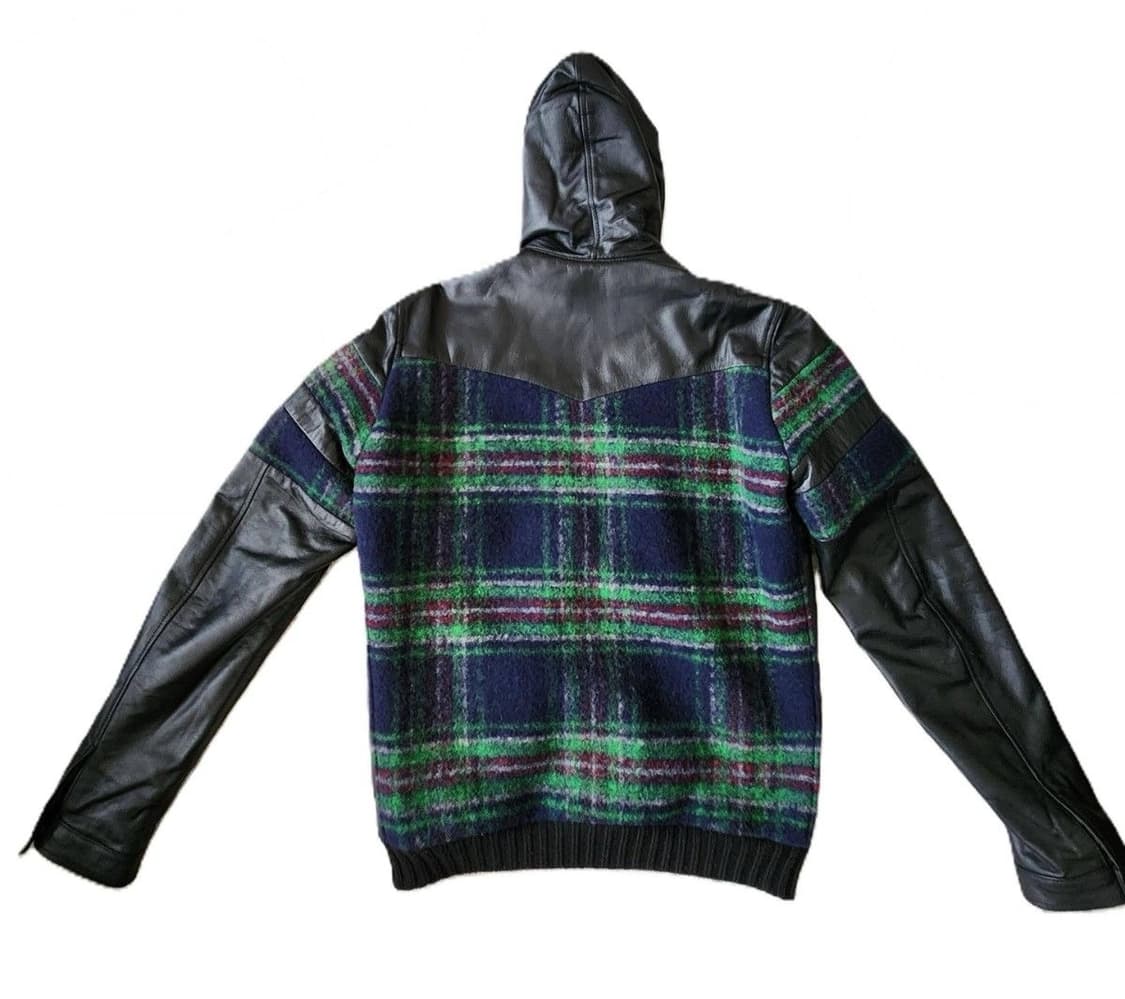 Italy wool docking hooded leather 상품이미지4