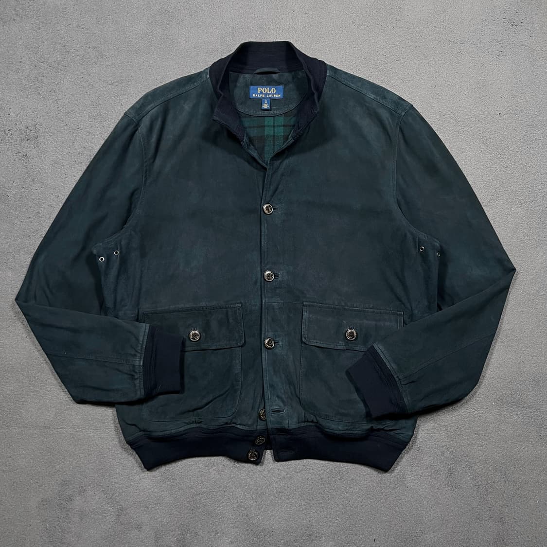 폴로 염소 스웨이드 A1 블루종 레더 자켓 상품이미지2