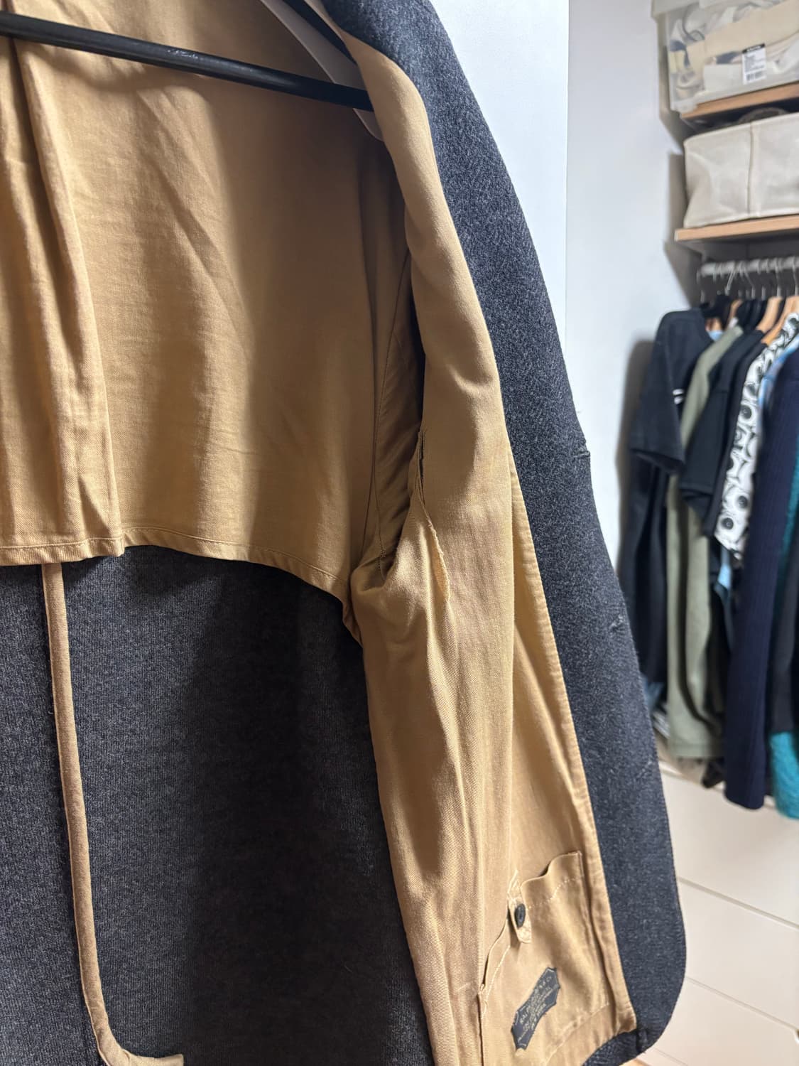 [M] 폴로 랄프로렌 울 헤링본 코트 차콜 상품이미지10