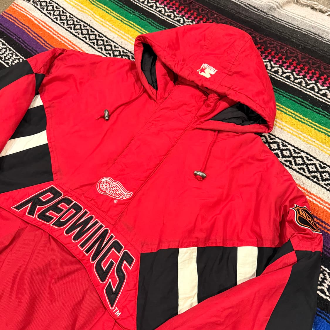 90s 디트로이트 레드윙스 스타터 아노락 110-115 상품이미지2