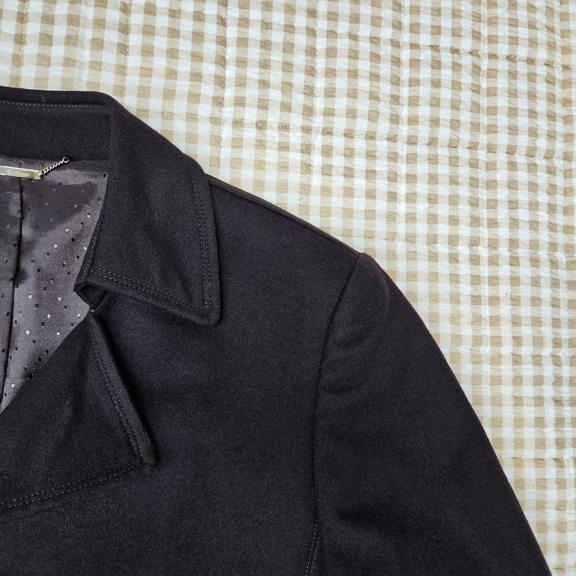 지센 울 캐시미어 하프코트 남자100~105 상품이미지3