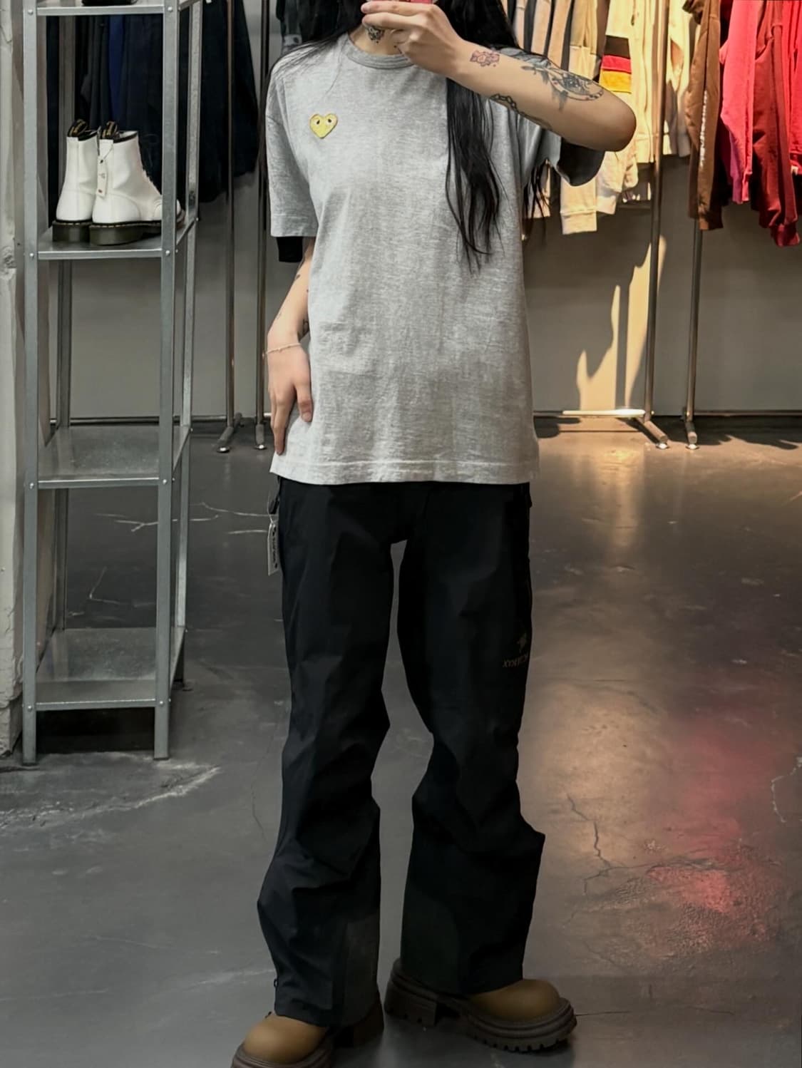 꼼데가르송 골드와펜 그레이 반팔 티셔츠 A3520 상품이미지1