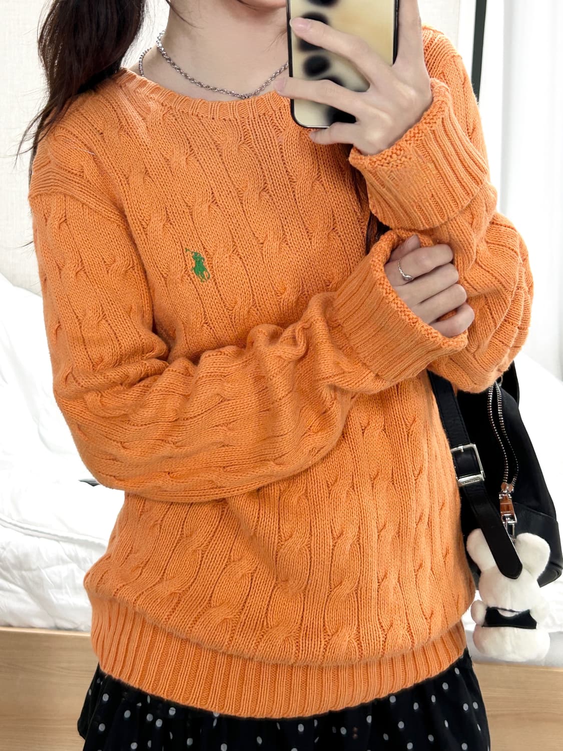 폴로 오렌지 케이블니트 상품이미지3