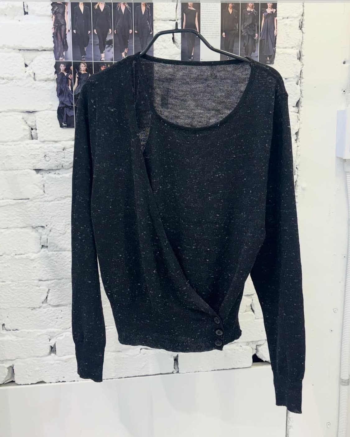 Asymmetric Layered Knit Cardigan Top 상품이미지3