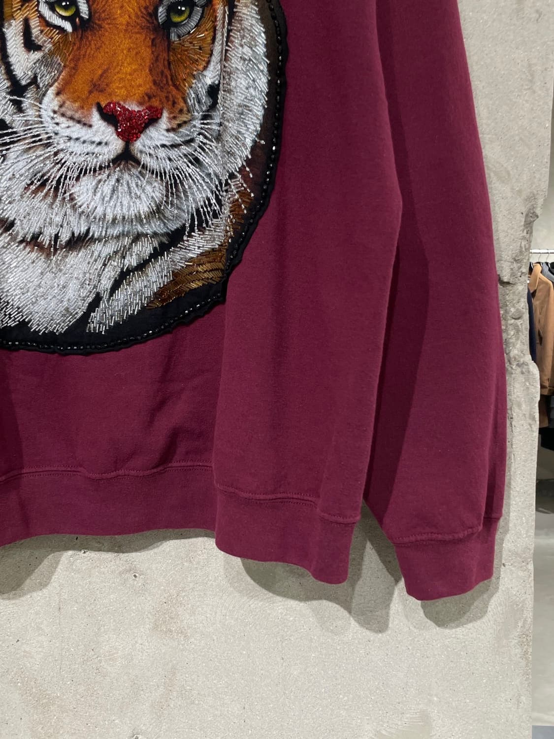 lar mafia 버건디 큐빅 타이거 스웻 셔츠 상품이미지5