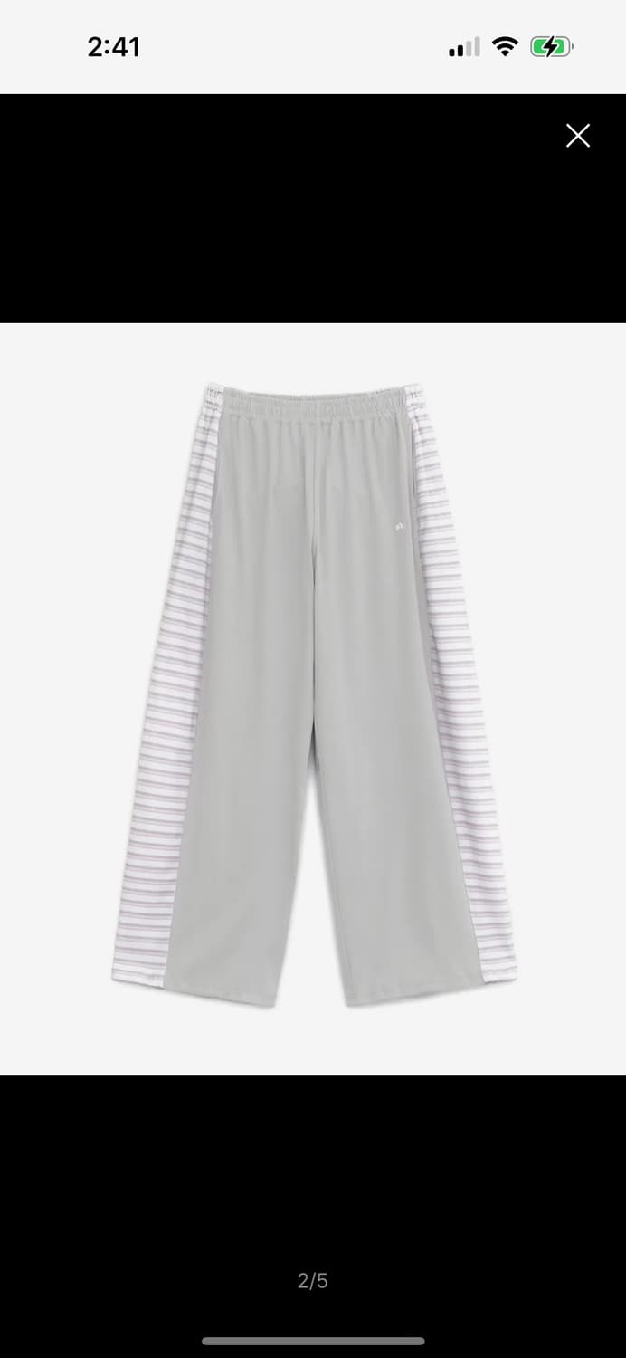 허그유어스킨 스트라이프 코리락쿠마 조거 팬츠 (핑크) 바지 상품이미지2