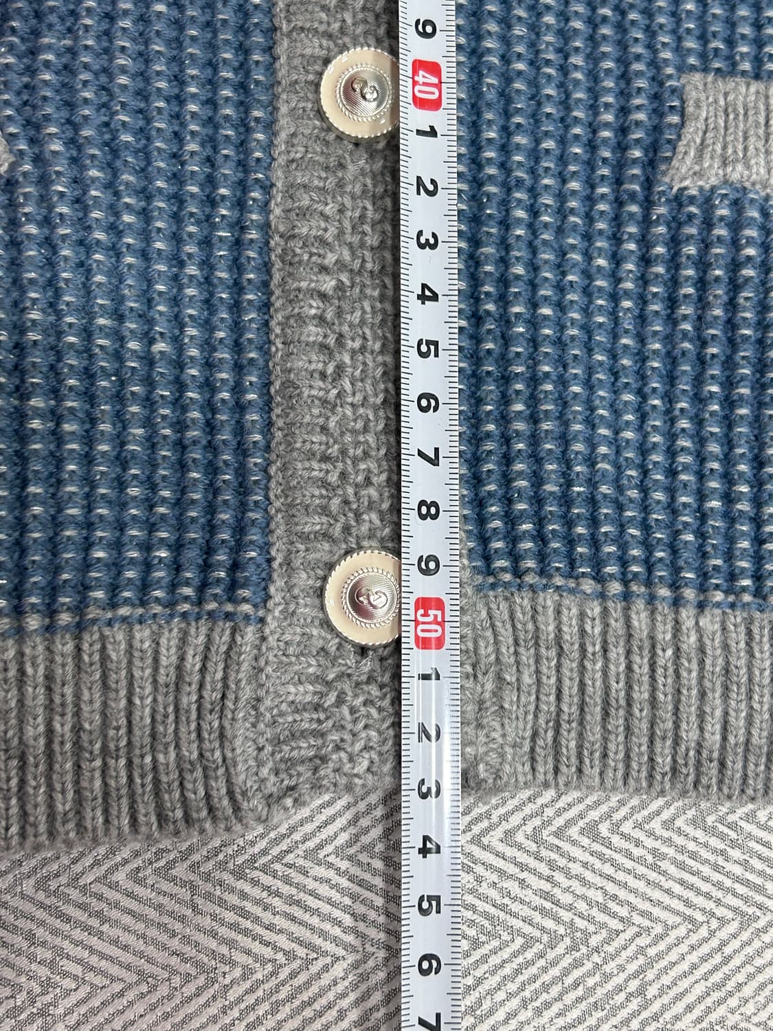 [90] 로엠 블루 트위드 니트 가디건 여성 90사이즈 상품이미지8