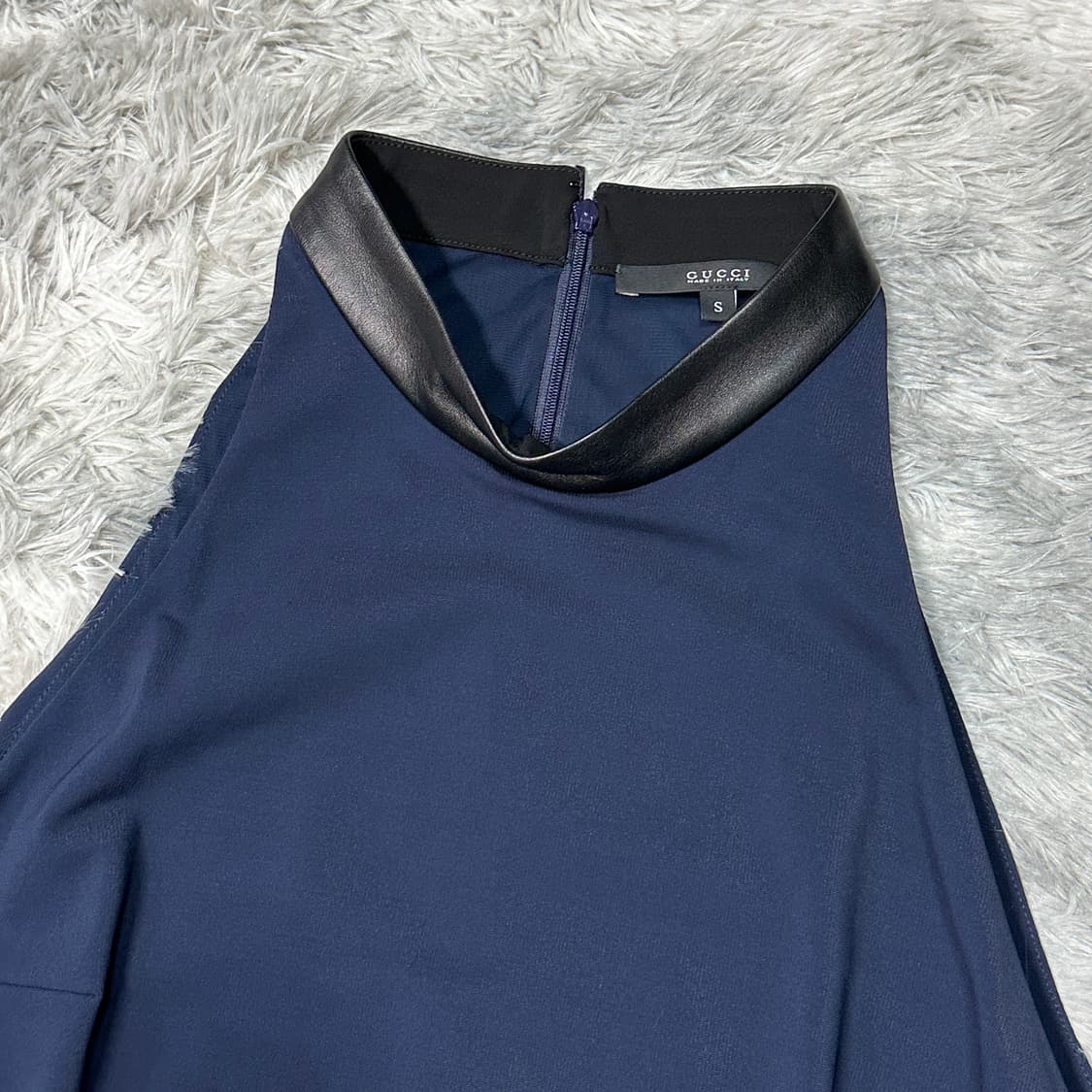 구찌 가죽 홀터넥 미니 원피스 나시 s 상품이미지2