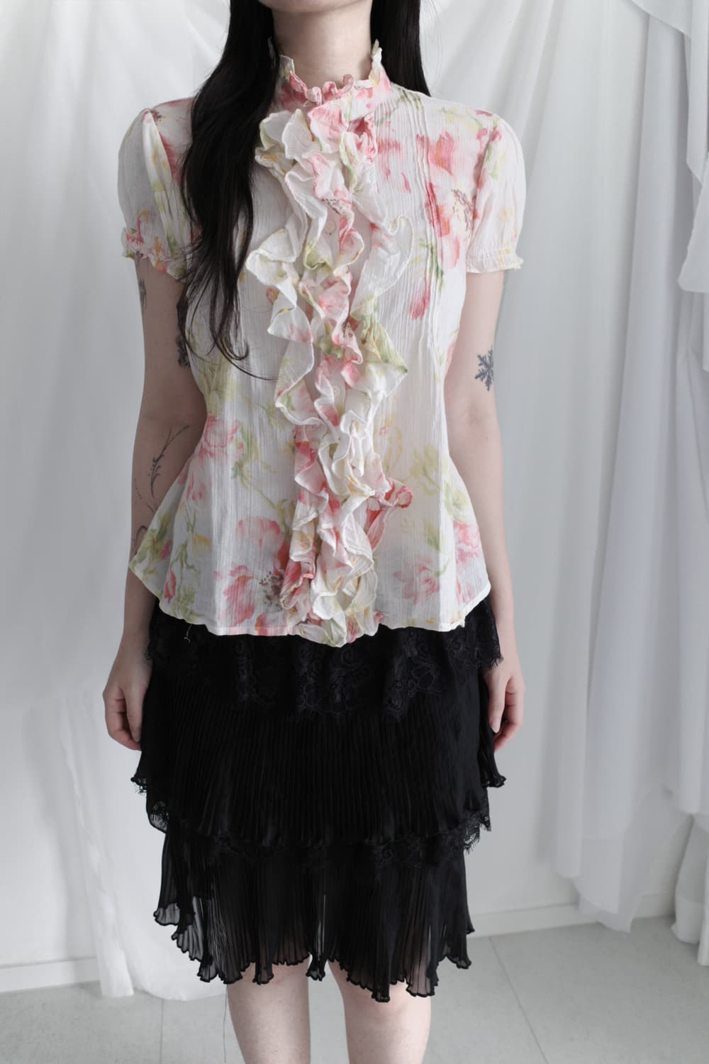 ralph lauren) flower frill blouse 상품이미지5