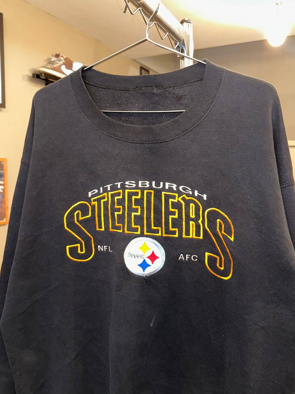 90’s Pittsburgh Steelers logo sweatshirt 상품이미지5