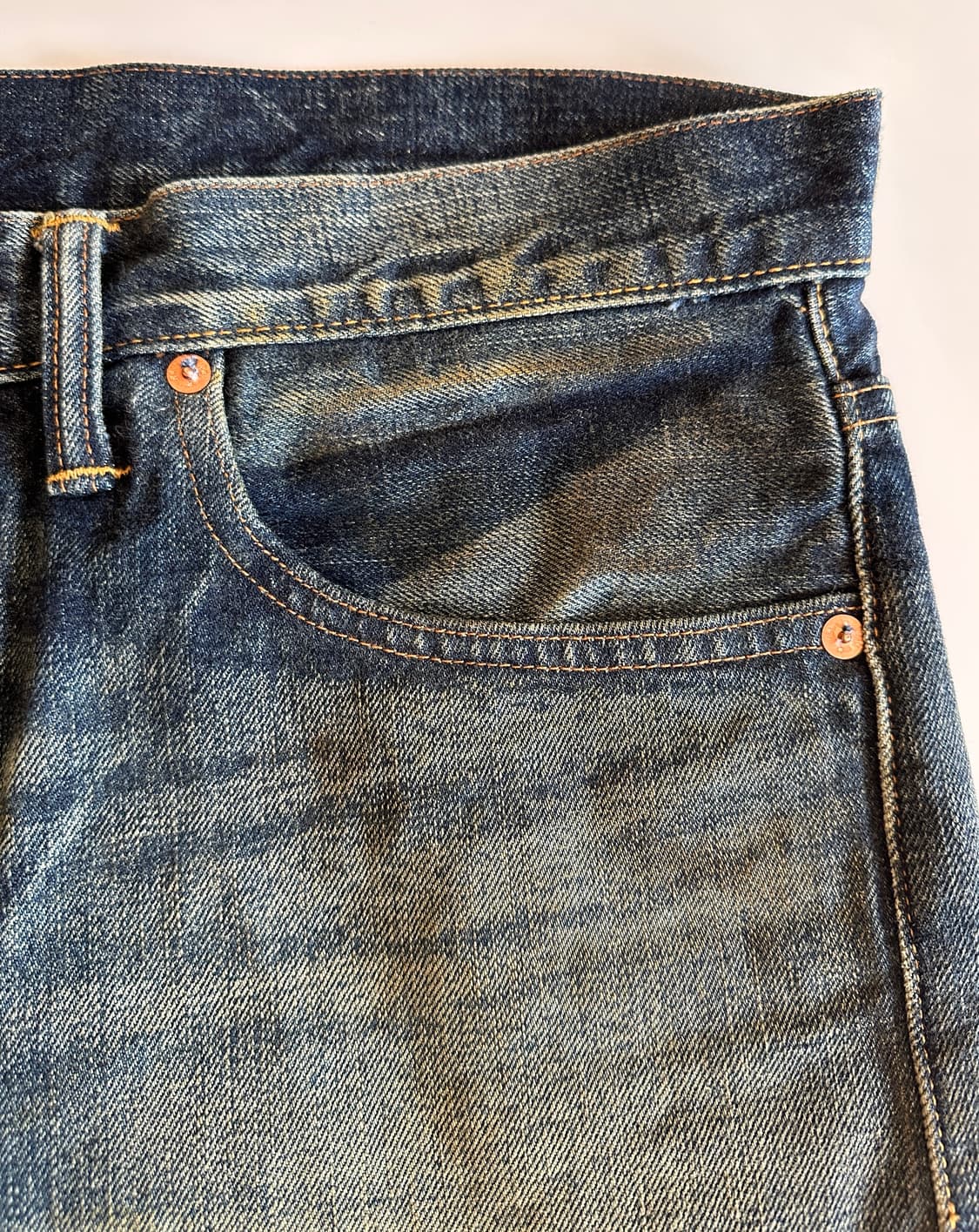 (역대급 워싱) RRL 더블알엘 빈티지 5포켓 기빈스 34-30 신품급 상품이미지5