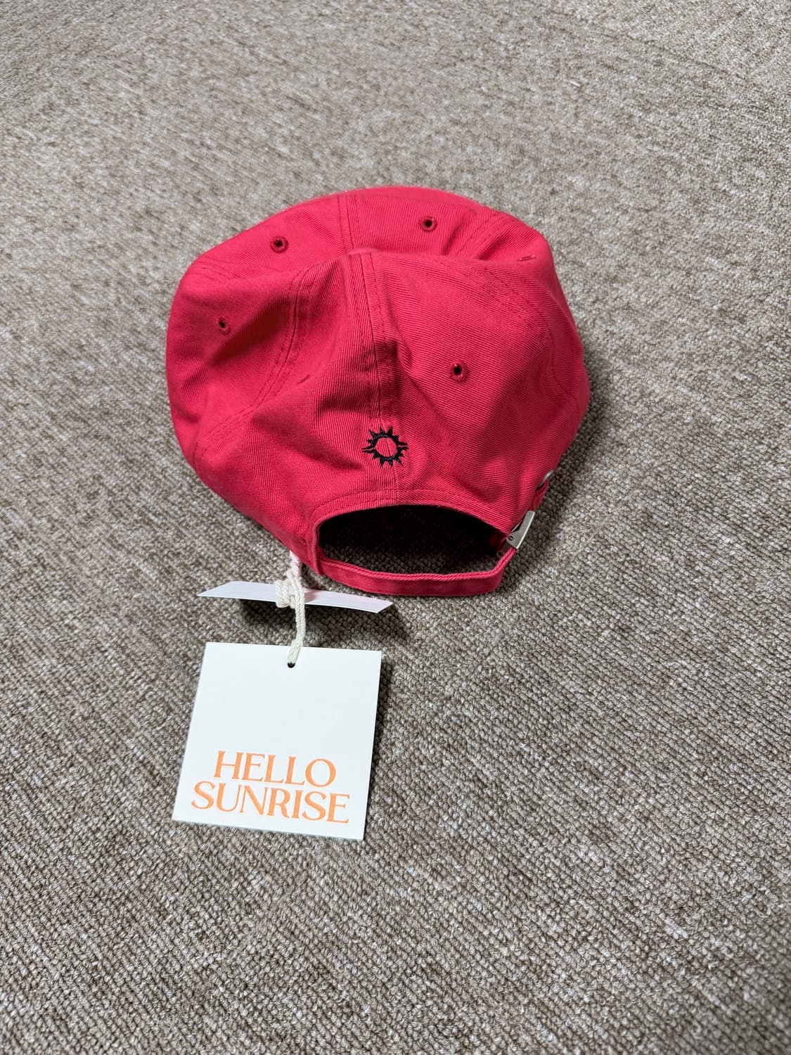 헬로선라이즈 ETC 블랭크 선라이즈 댄싱 6패널 캡 체리 레드 상품이미지2