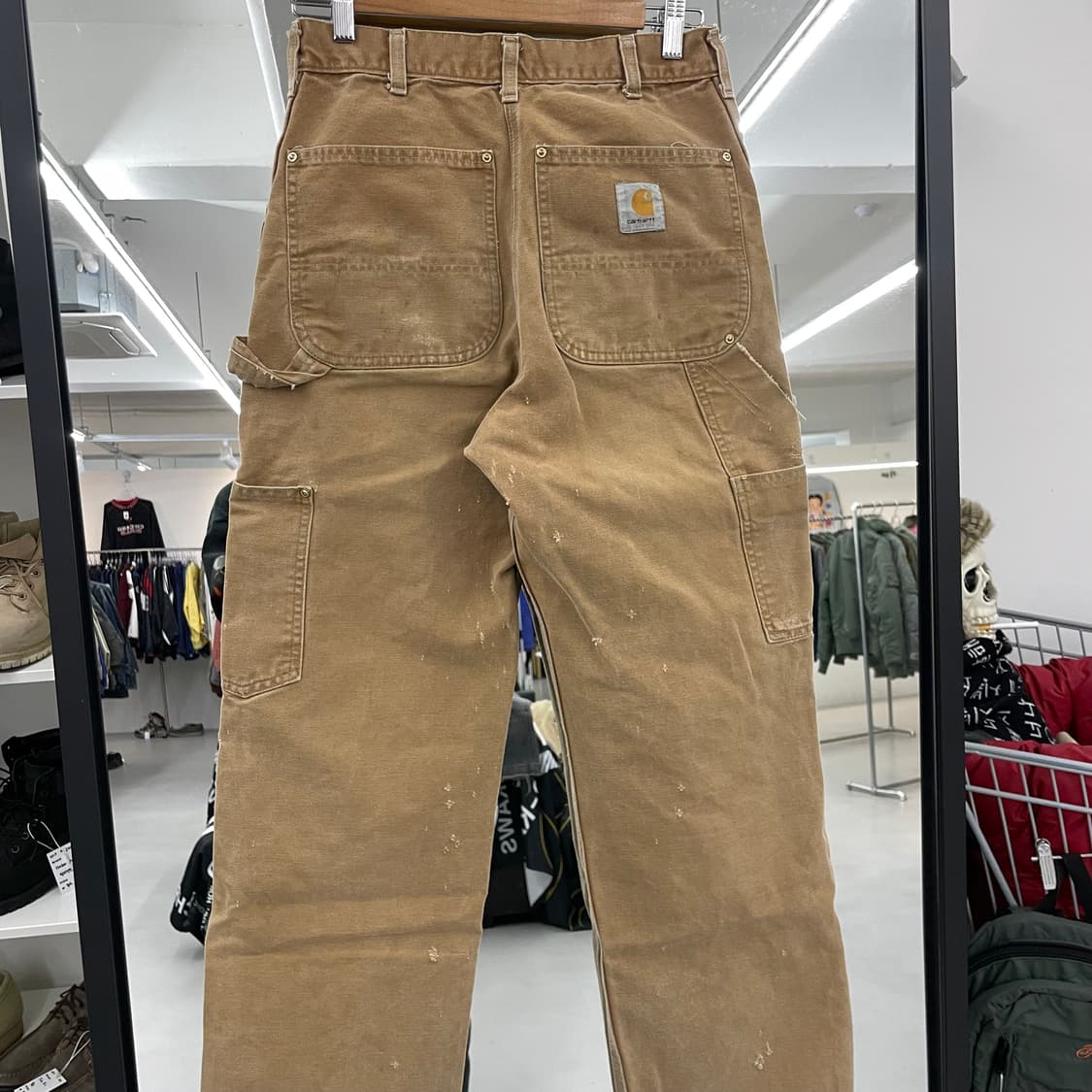 칼하트 OG 더블니 카펜터 덕캔버스 워크팬츠 브라운 상품이미지4