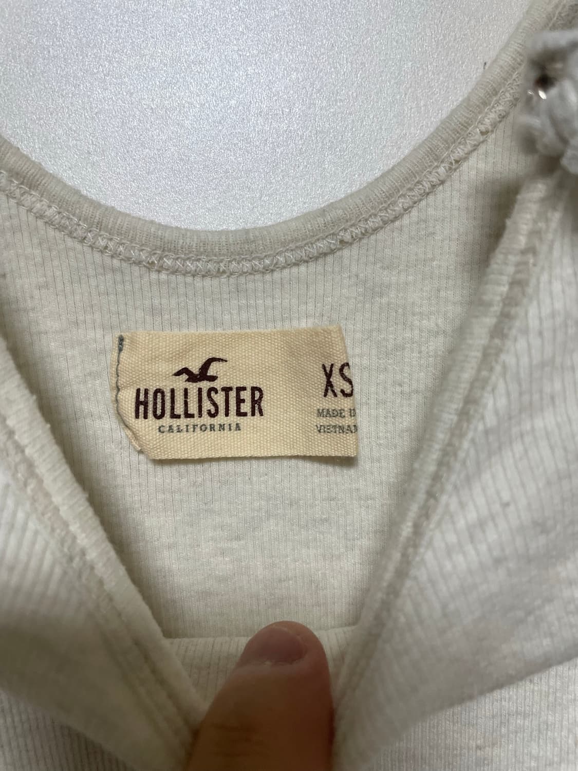 홀리스터 아이보리 슬리브리스 XS 사이즈 상품이미지2