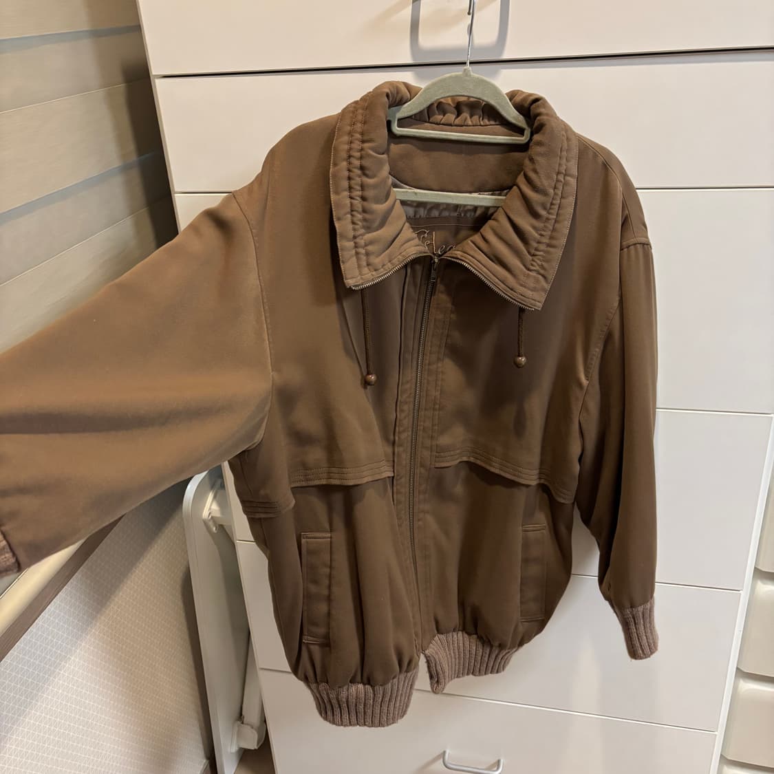 일본제 빈티지 모카무스 브라운 하이넥 봄버 자켓 상품이미지5