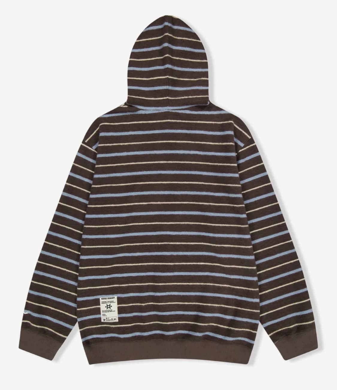 예스아이씨 스트라이프 후드티 브라운 S 상품이미지2