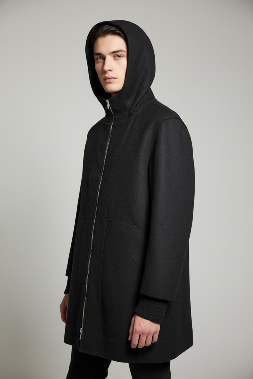 Kris Van Assche 후드 더블 코트 상품이미지2