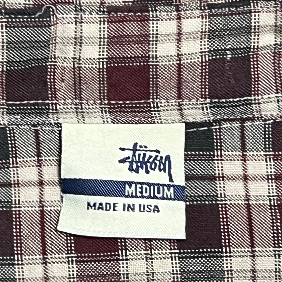 M 스투시 원포켓 스몰노바체크 셔츠 상품이미지3