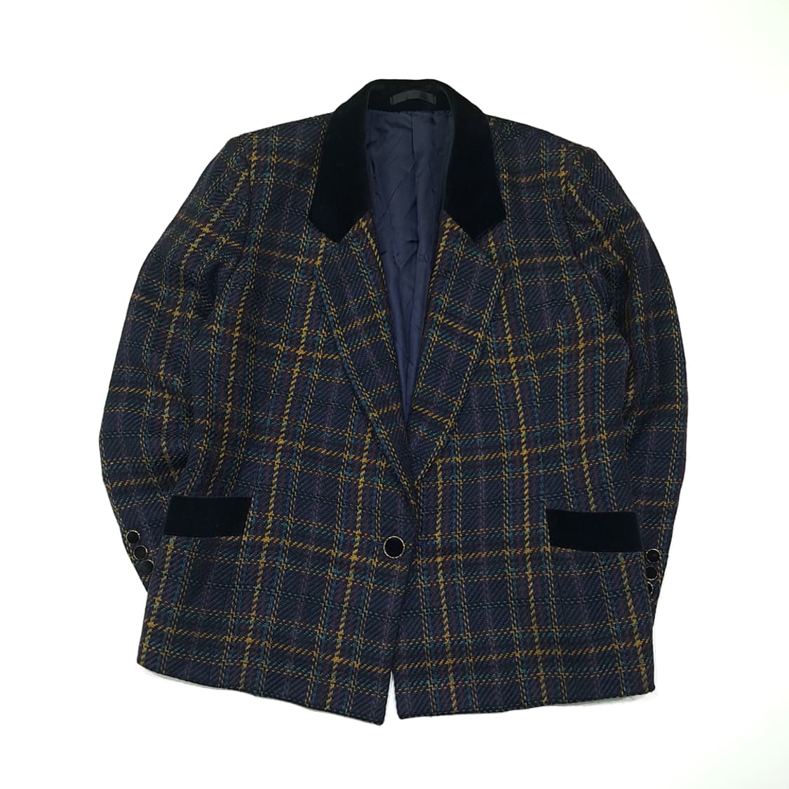 CN993W L 버버리 일본판 트위드 체크 울 자켓 블레이저 상품이미지1