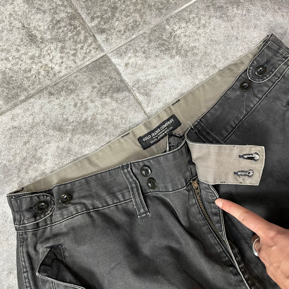2000s 폴로 진스 컴퍼니 더블니 카고 팬츠 상품이미지4