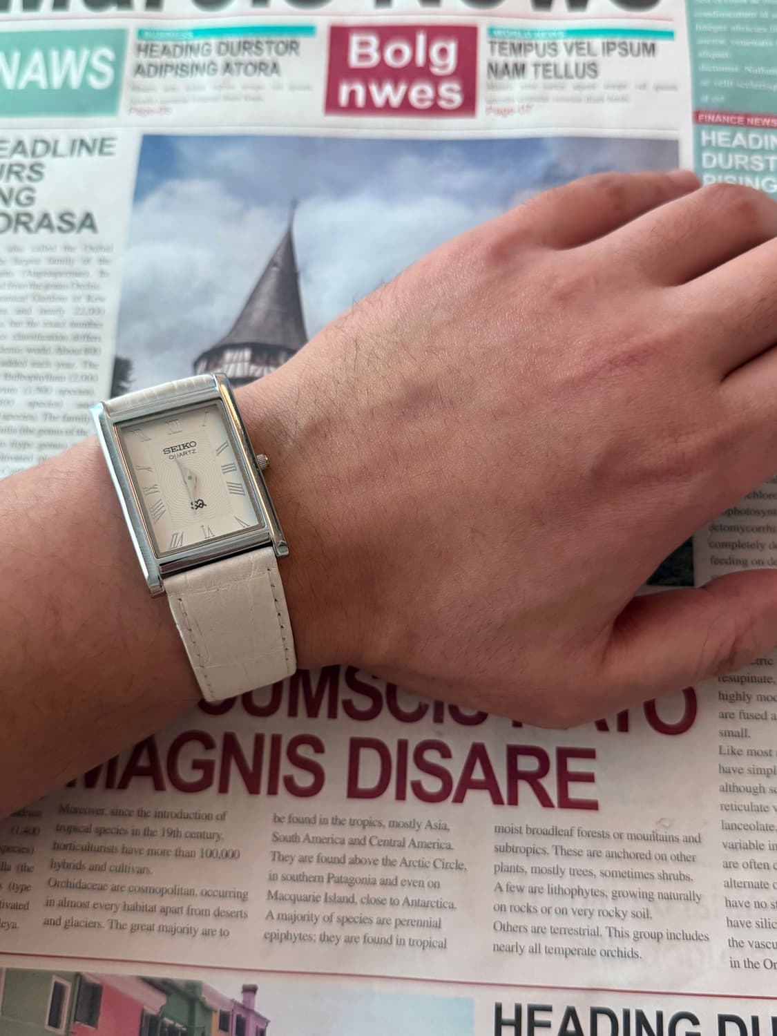 세이코 Seiko 쿼츠 탱크 화이트 상품이미지4