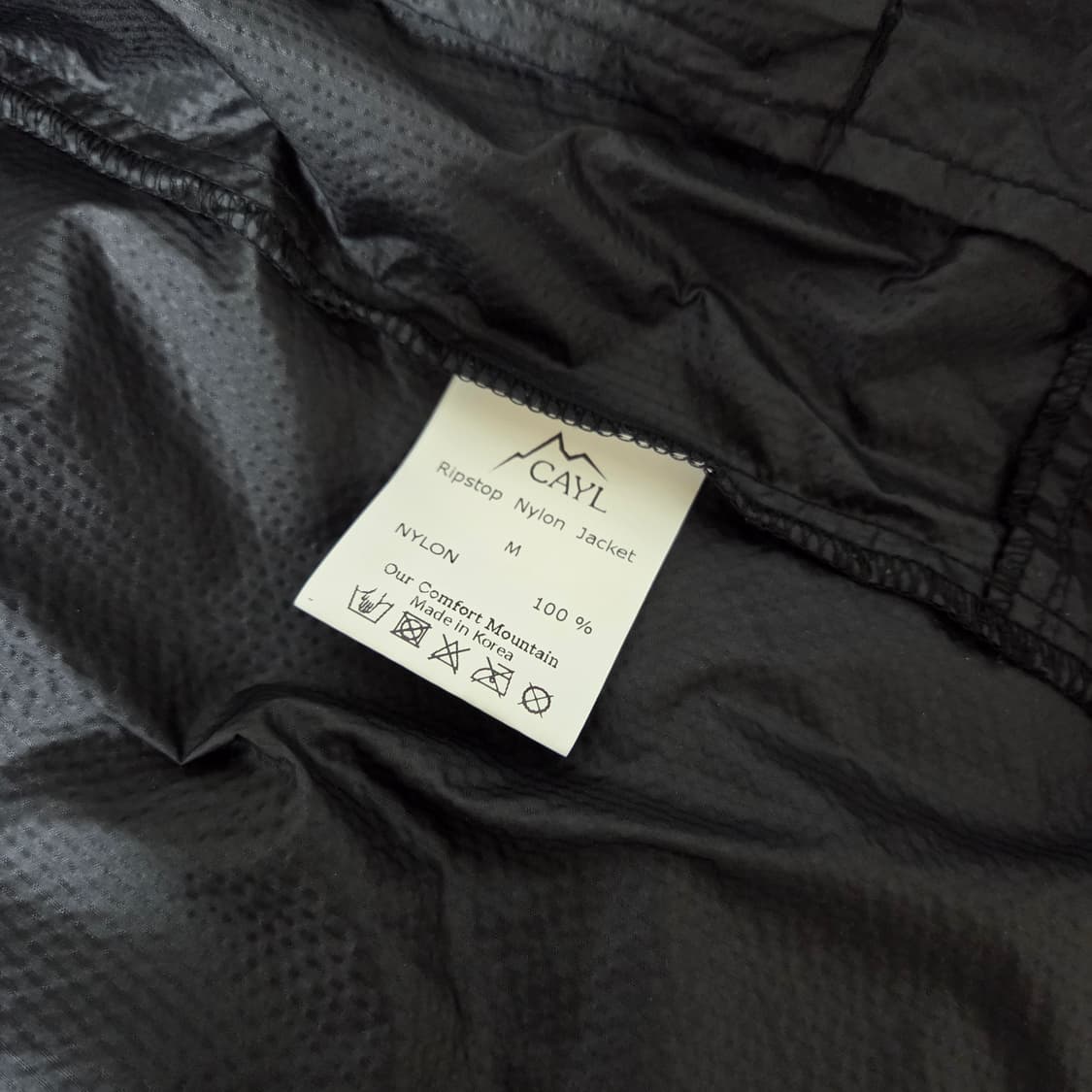 케일 cayl 립스탑 나일론 자켓 블랙 M / 바람막이 상품이미지4