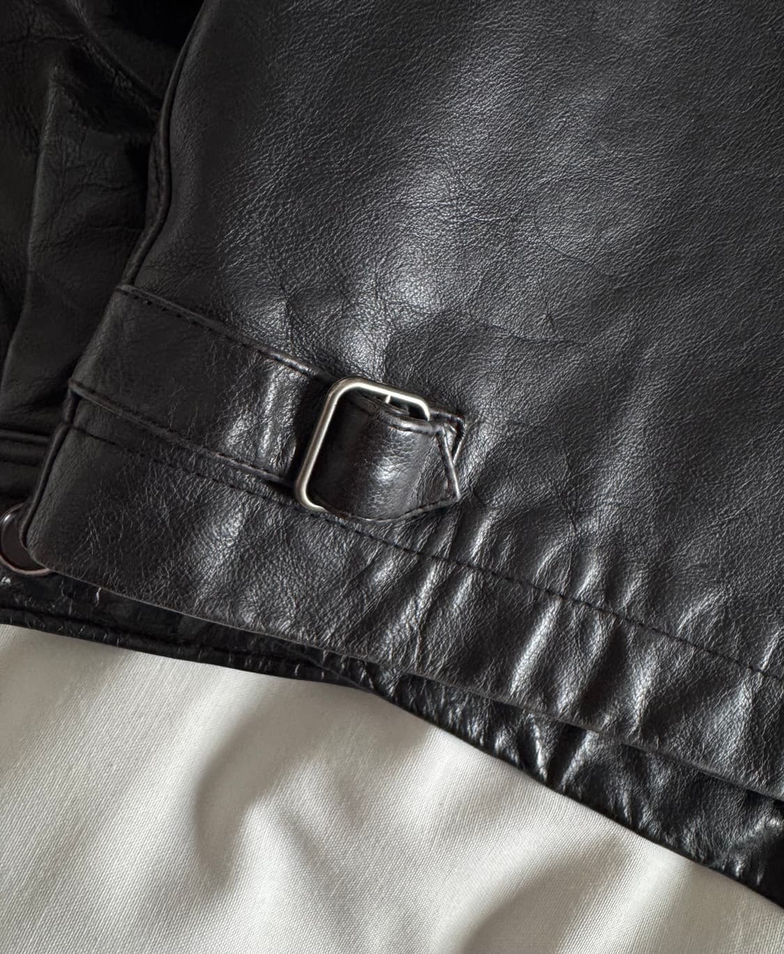 [L] 올드갭 싱글 레더 자켓 상품이미지4