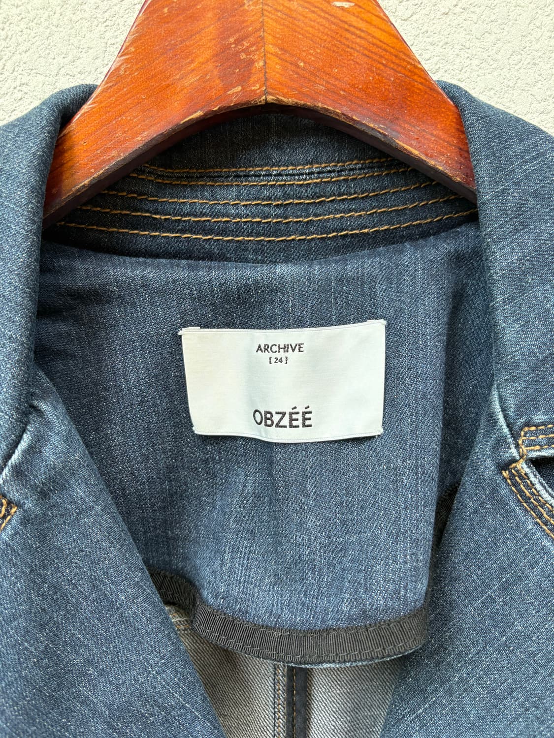 오브제 데님 트렌치코트 상품이미지5