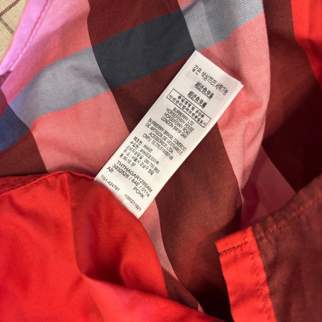 버버리 키즈 체크 남방 (12y)   상품이미지9