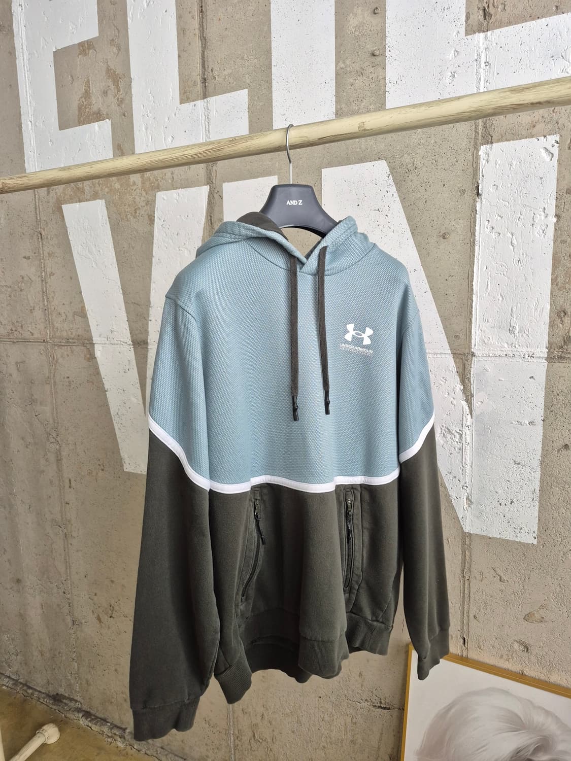 언더아머  백로고 기모 후드티(MJ3 상품이미지2