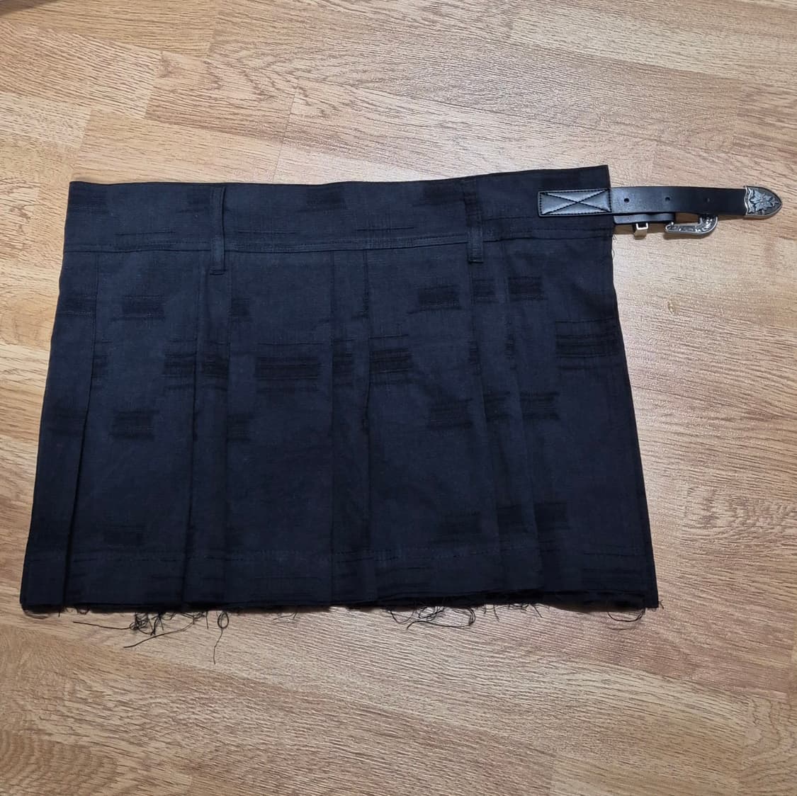 Layered Short Pleated Skirt_[Black] 상품이미지2