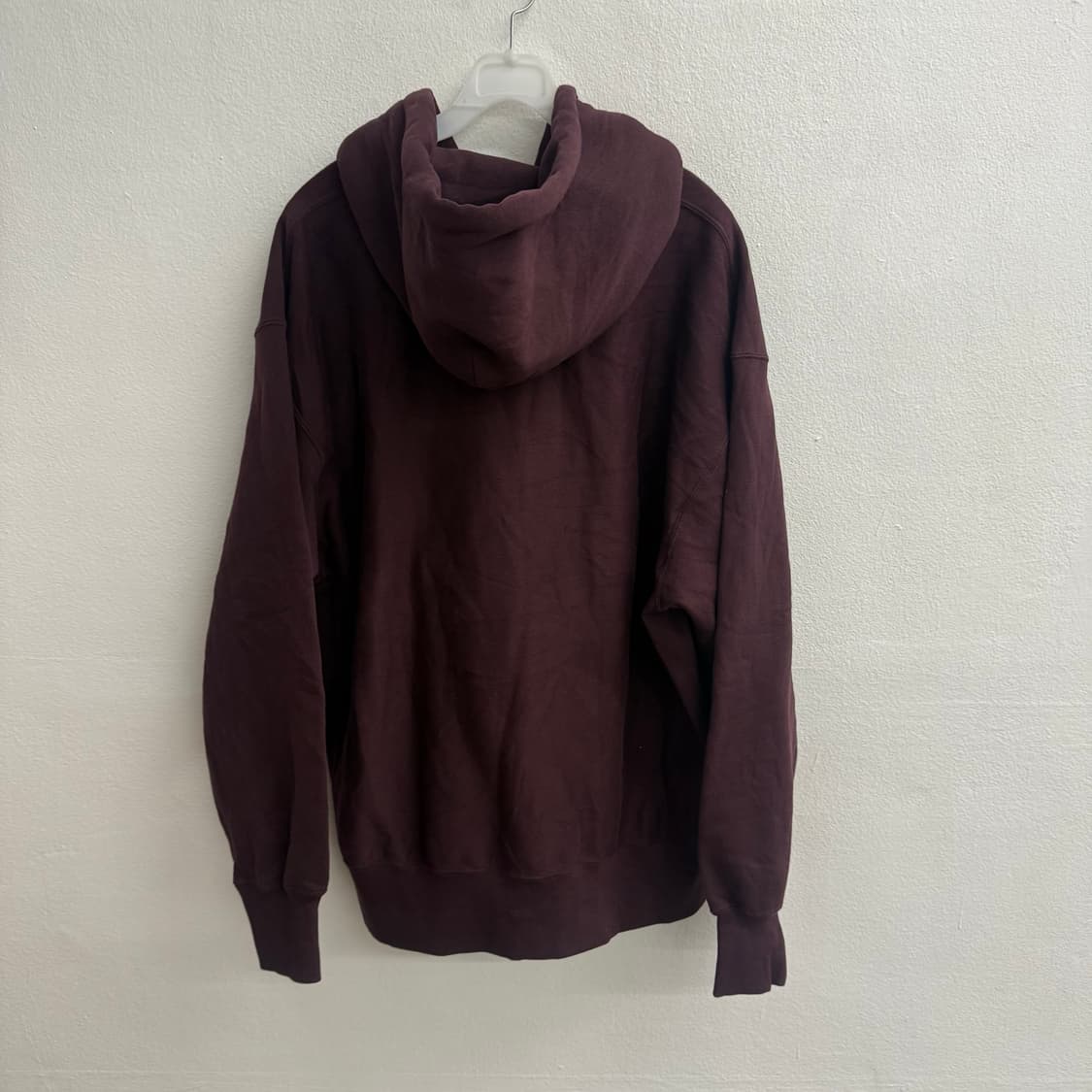 지유(GU) 헤비웨이트 기모 버건디 후드티 (XL) 상품이미지4