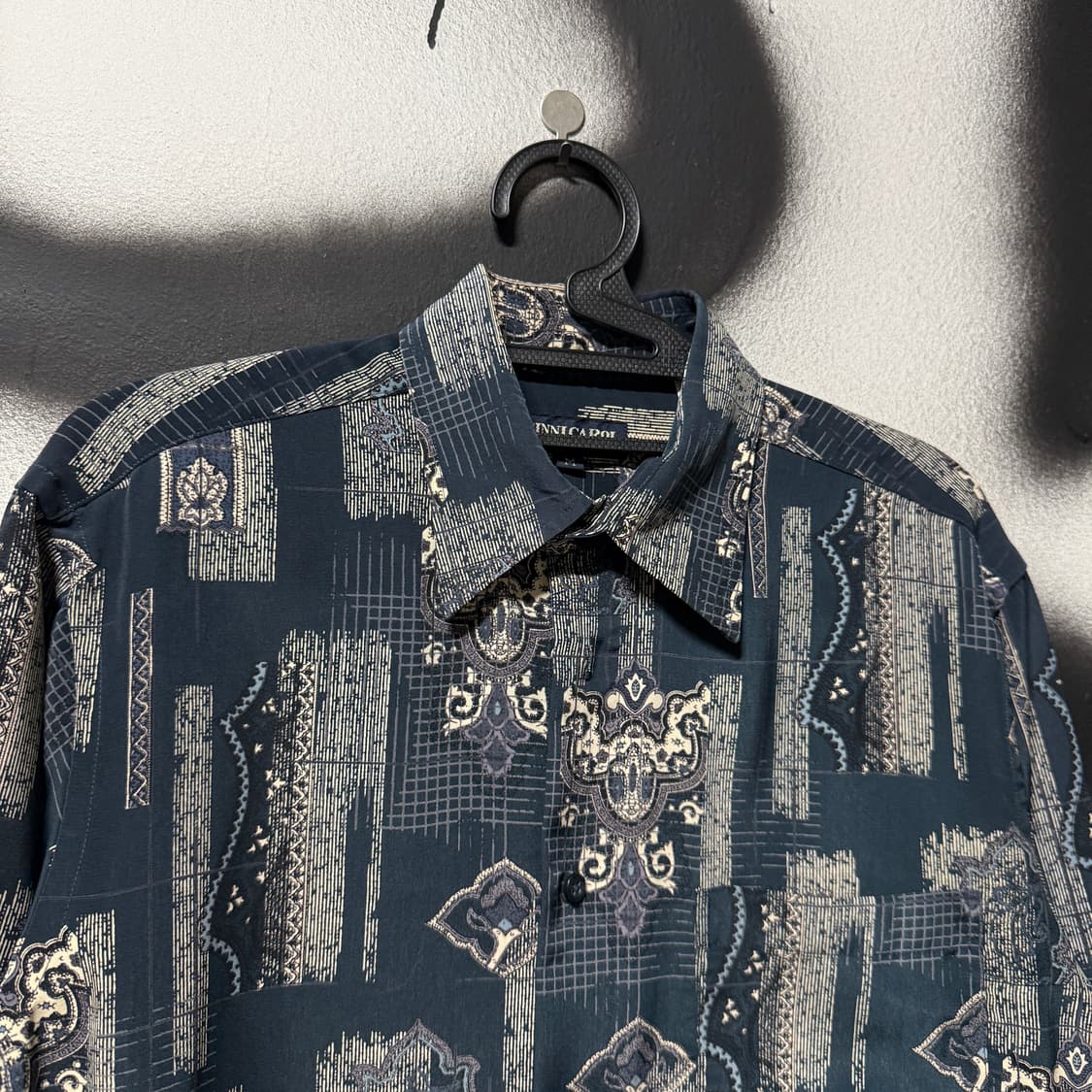 VTG 빈티지 에스닉 바로크 풀 패턴 원포켓 긴팔 셔츠 상품이미지3