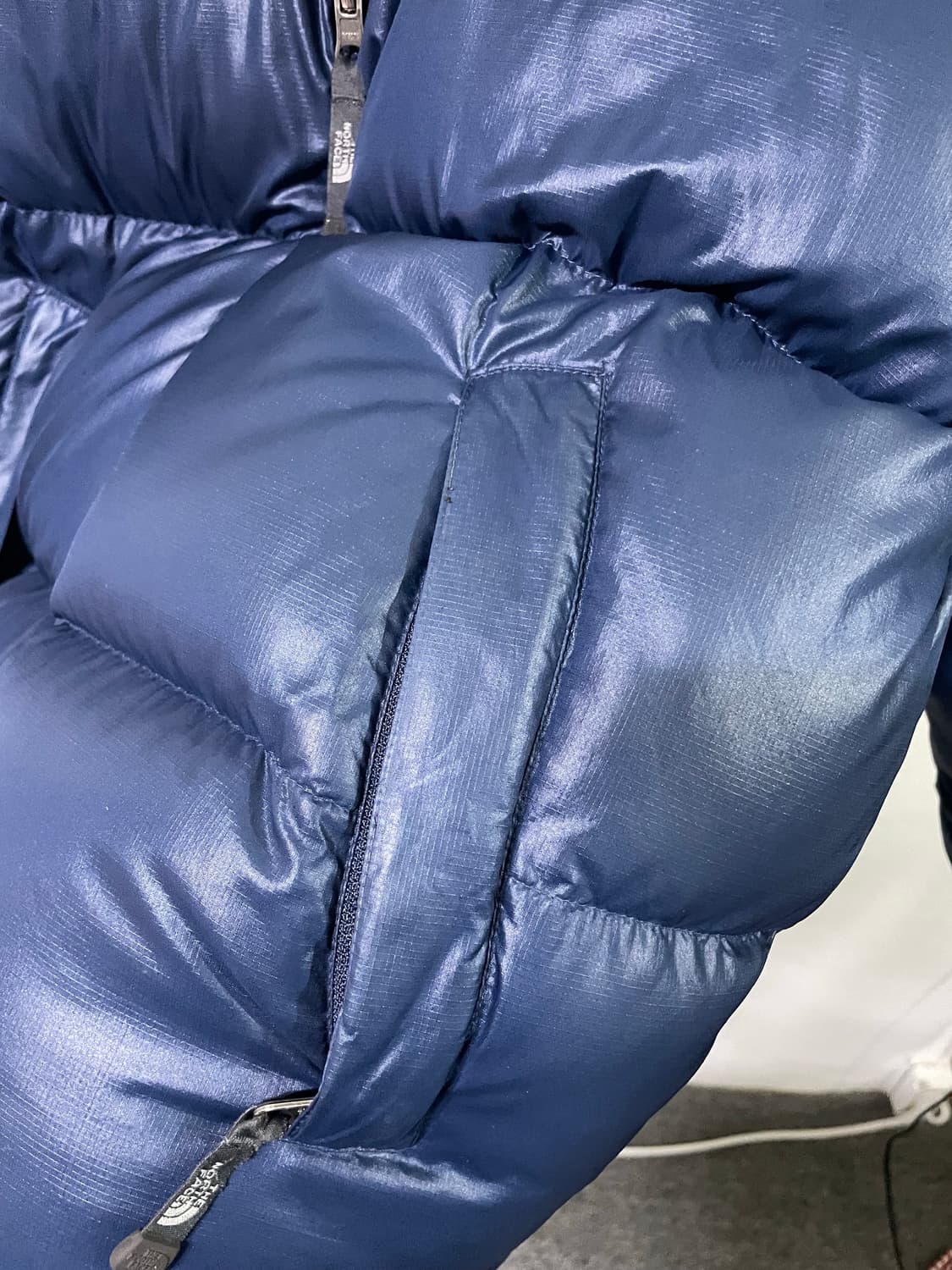 노스페이스 눕시 패딩 점퍼 레어색상 네이비 넉넉100 상품이미지6