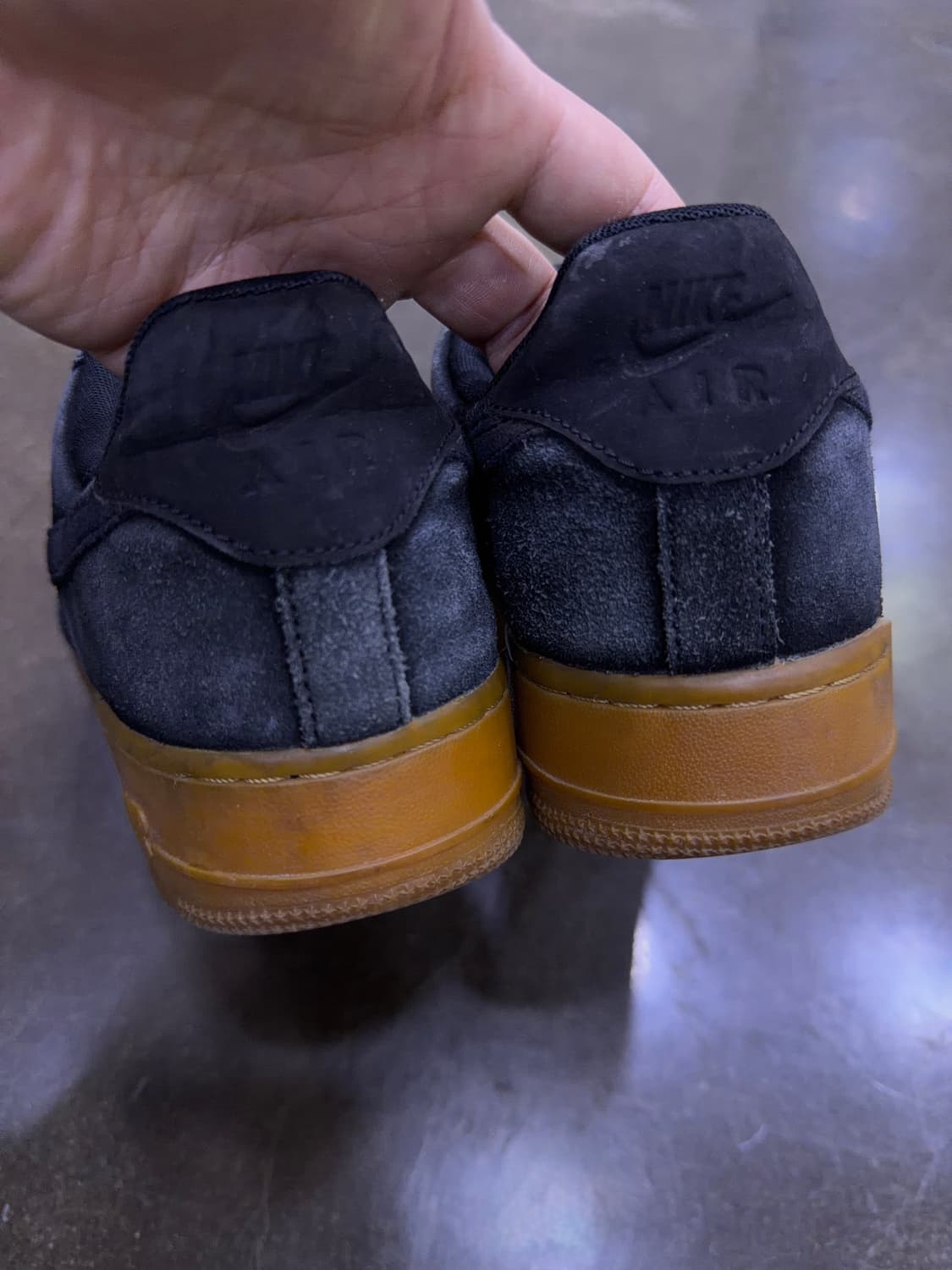 나이키 에어포스1 로우 07 스웨이드 블랙 검 260 상품이미지6