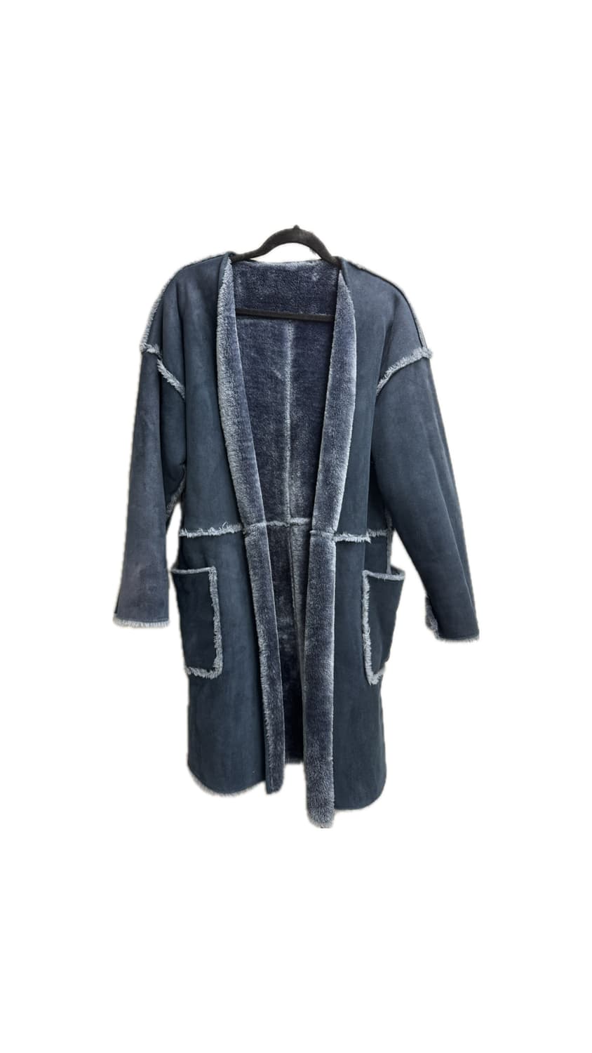 리버시블 네이비 무스탕&퍼자켓 | 일본 빈티지 상품이미지1