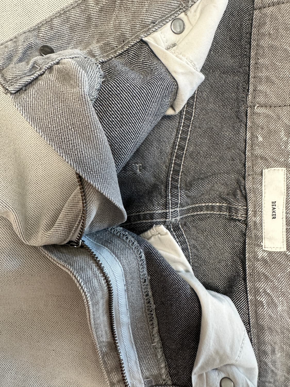 BEAKER 비이커 오리지널 세미와이드 그레이 데님 상품이미지4