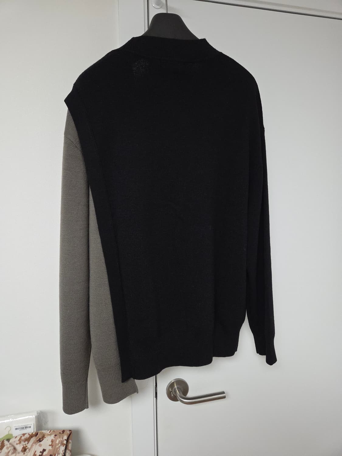 [새상품] 송지오 컬렉션 레이어드 반반 하프 가디건 46(105) 상품이미지4