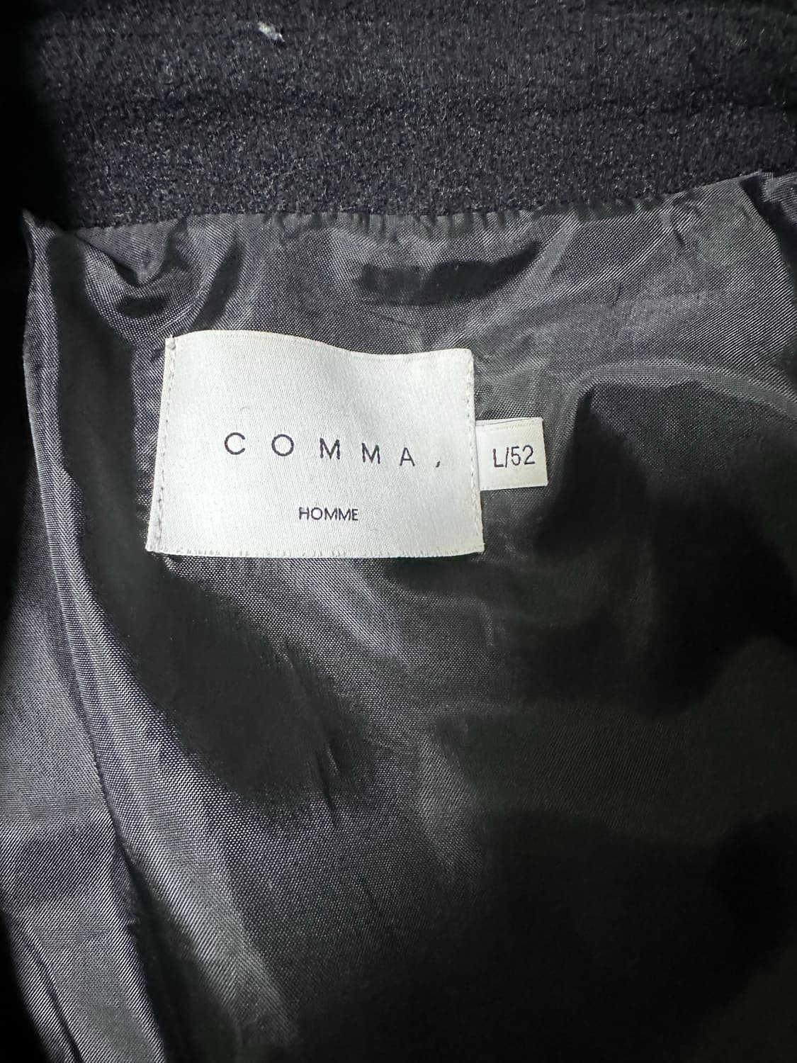 블랙 색상의 HOMME 모직 코트 상품이미지3